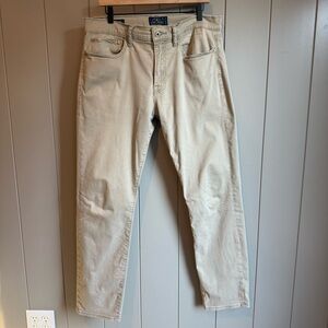 Lucky Brand 121 Slim Straight Tan Khaki stretch Pants 34x32